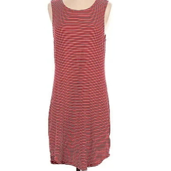 Another Love Stripe T-shirt Casual Dress Size Small Womens Red Dress Backless - Picture 2 of 10